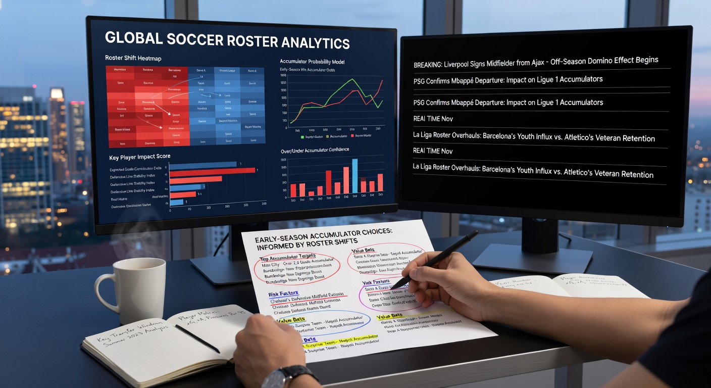 Datenvisualisierung von Off-Season-Transfers und deren Einfluss auf Akkumulator-Wettchancen in europäischen und internationalen Fußball-Ligen
