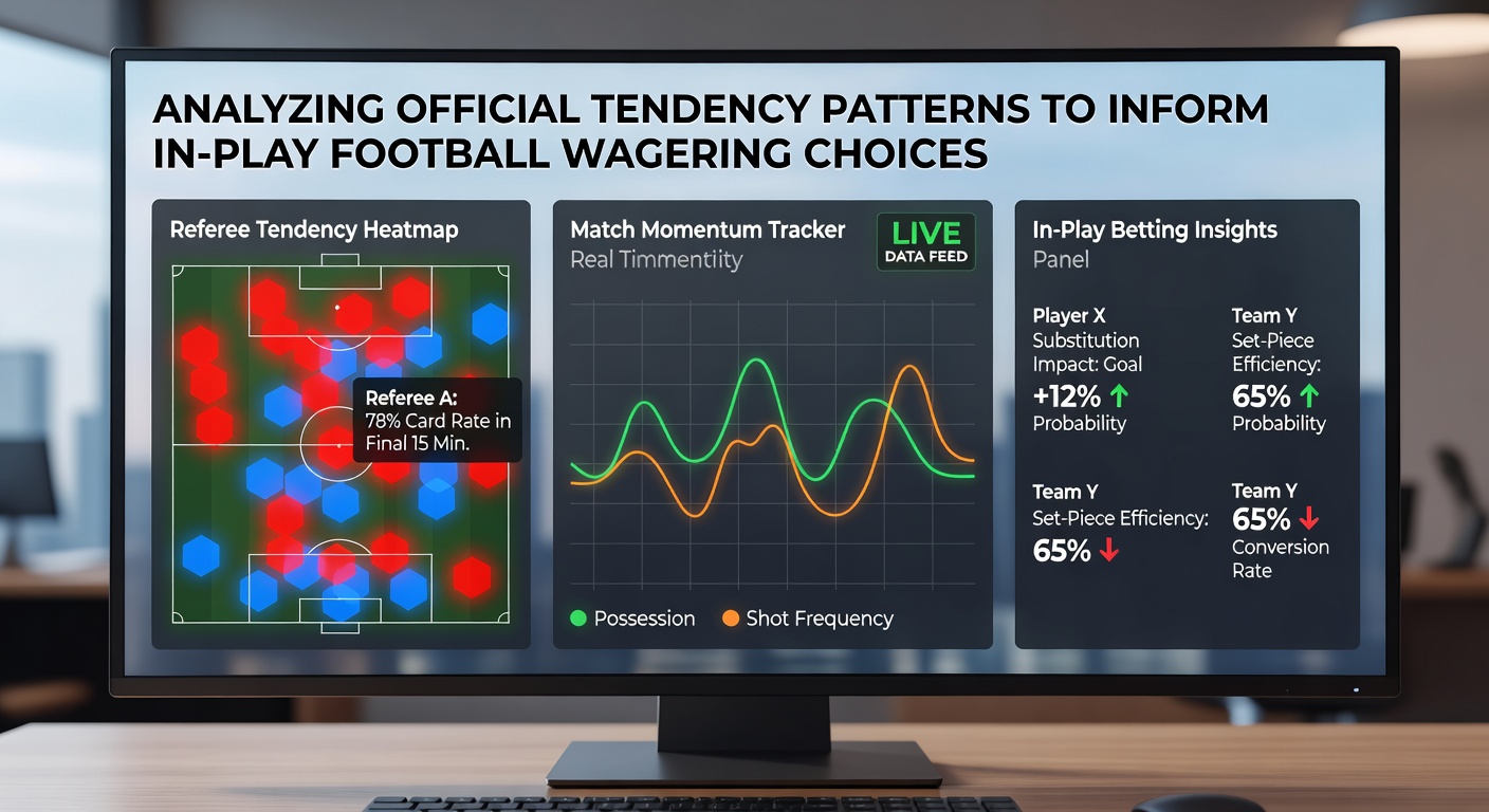 Live-Analyse von Tendenzmustern während eines Fußballspiels mit Fokus auf Karten und Fouls