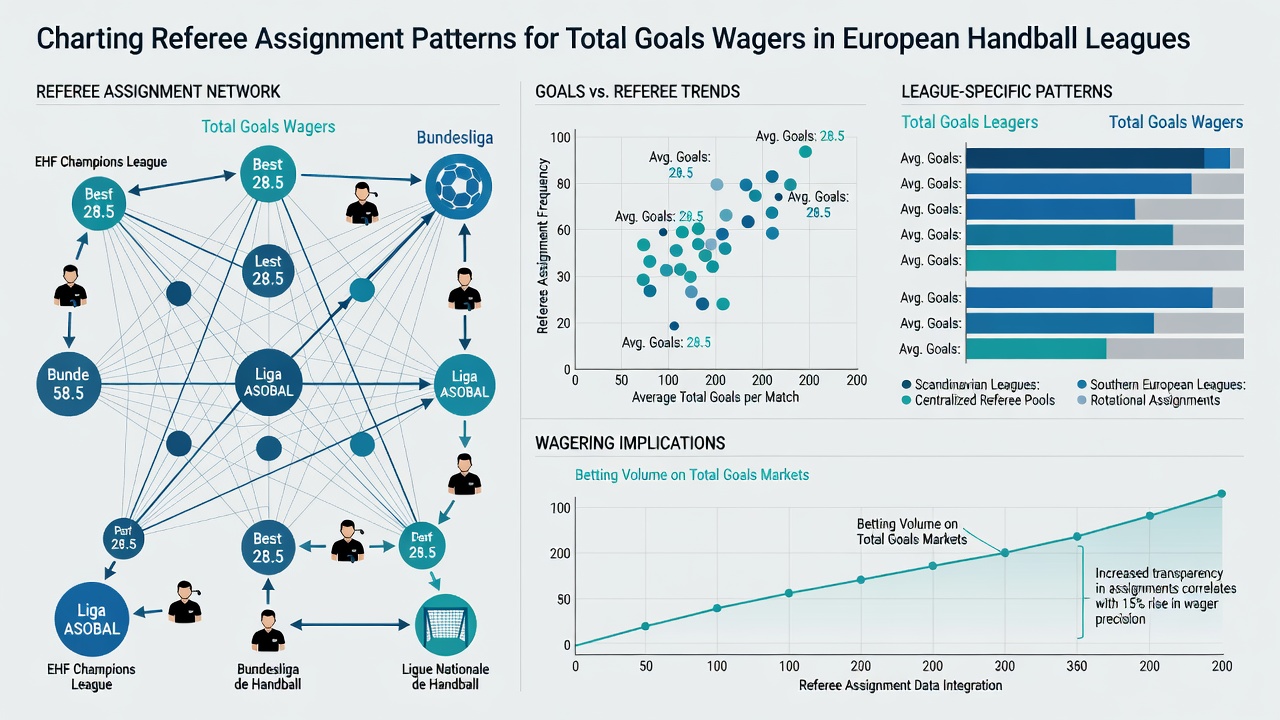 Grafik mit Schiedsrichter-Statistiken und Torerwartungen für Handballwetten