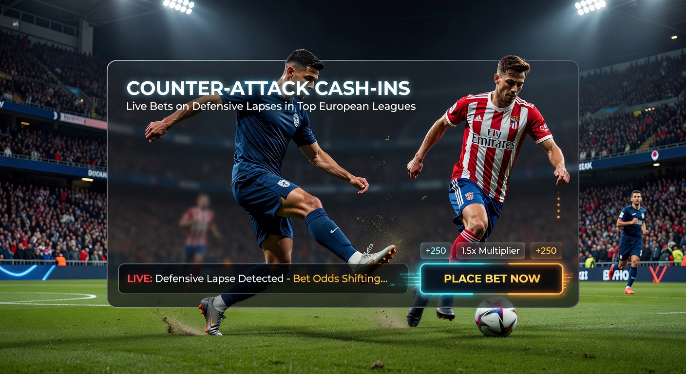 Fußballspieler im Gegenangriff nutzt eine Lücke in der Abwehr eines Top-Teams aus der Premier League