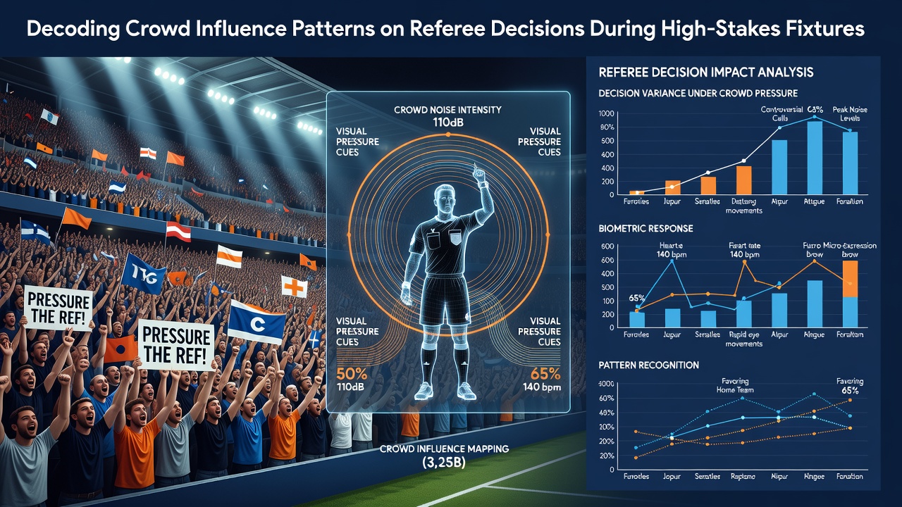 Grafik mit Heatmap der Schiedsrichterentscheidungen in ausverkauften Stadien während Hochrisikospielen