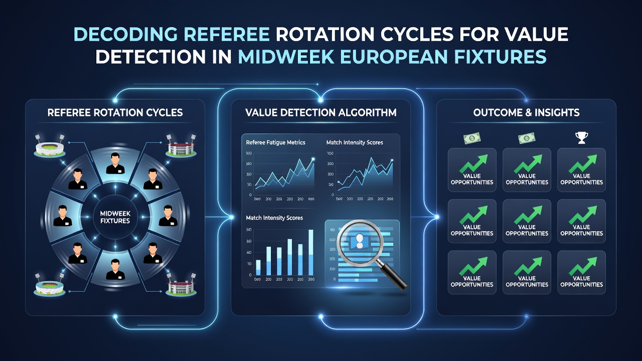 Analyse von Schiedsrichter-Rotationen in europäischen Fußballspielen unter der Woche