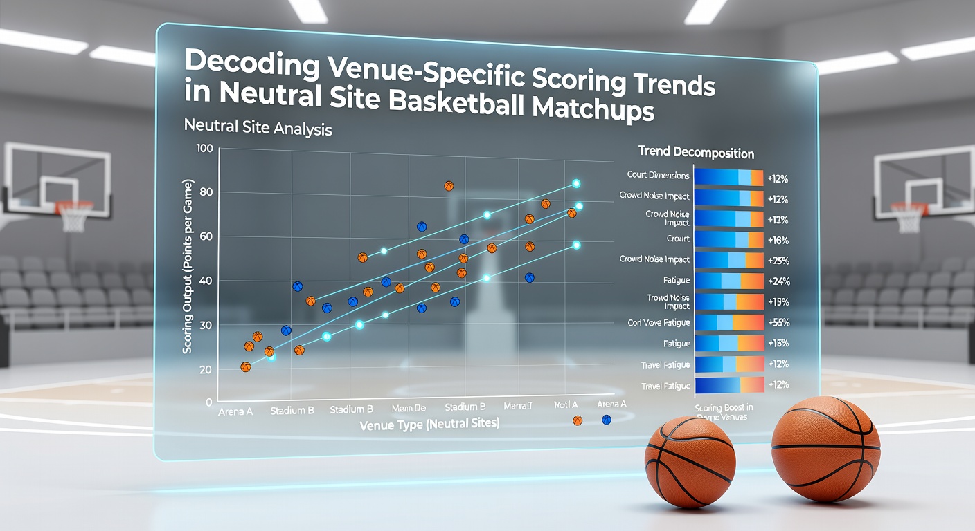 Basketball-Spiel an einem neutralen Austragungsort mit Fokus auf Spielfeld und Zuschauer