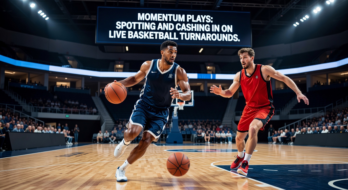 Live-Wetten-Screenshot mit steigenden Quoten während eines Basketball-Momentum-Runs