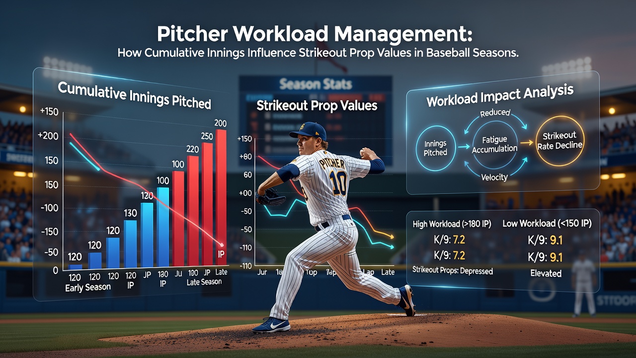 Detaillierte Grafiken zu Innings-Belastung und Strikeout-Trends bei MLB-Pitchern